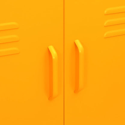 vidaXL Storage Cabinet | Mustard Yellow | Steel | Medium | Storage Cabinet