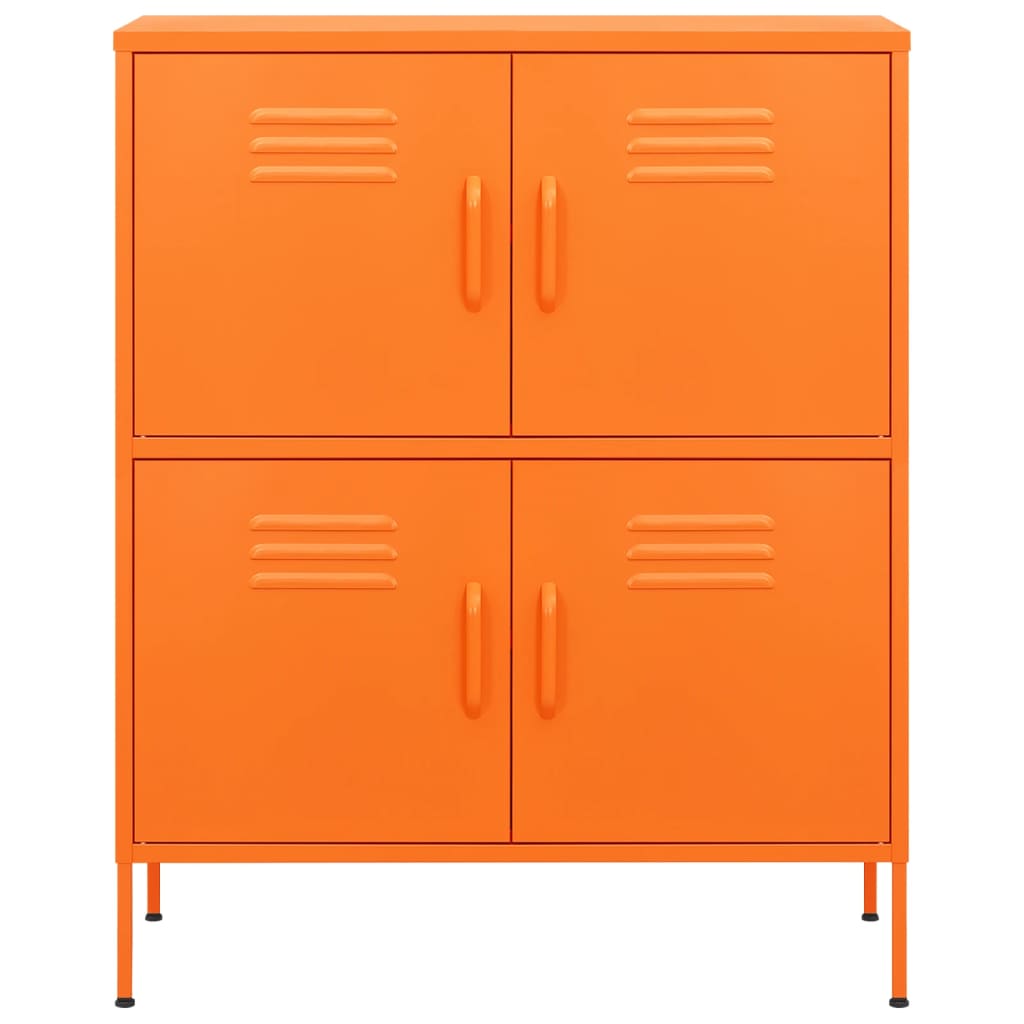 vidaXL Storage Cabinet | Orange | Steel | Medium | Storage Cabinet | Rectangular