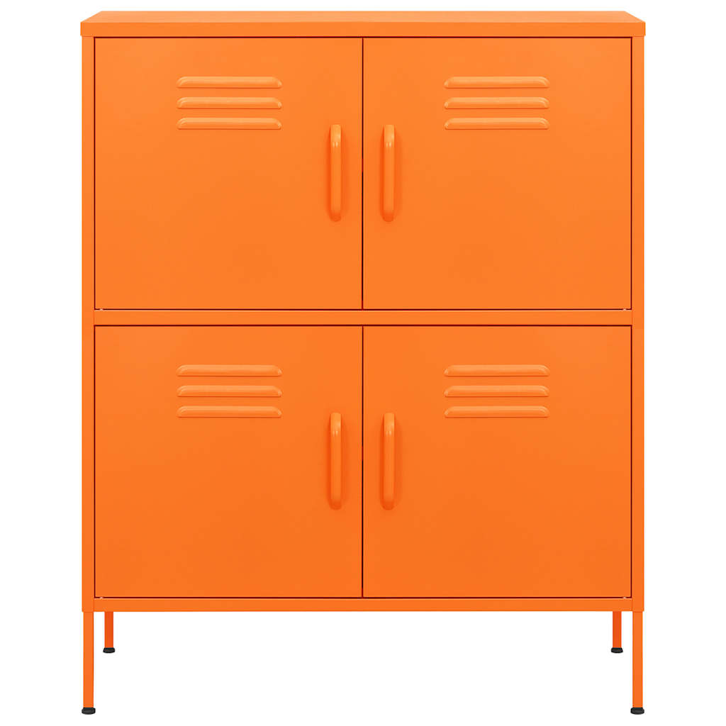 336138 vidaXL Storage Cabinet Orange 80x35x101,5 cm Steel