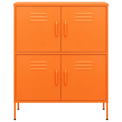 336138 vidaXL Storage Cabinet Orange 80x35x101,5 cm Steel