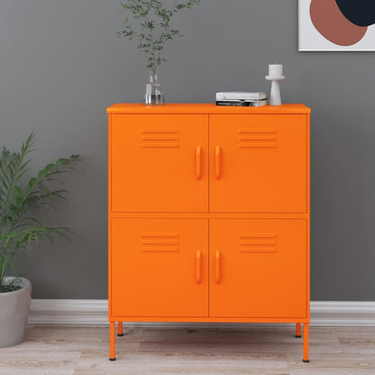 vidaXL Storage Cabinet | Orange | Steel | Medium | Storage Cabinet | Rectangular
