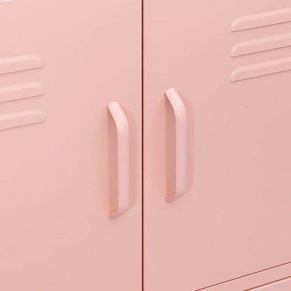 vidaXL Storage Cabinet Pink 80x35x101.5 cm Steel