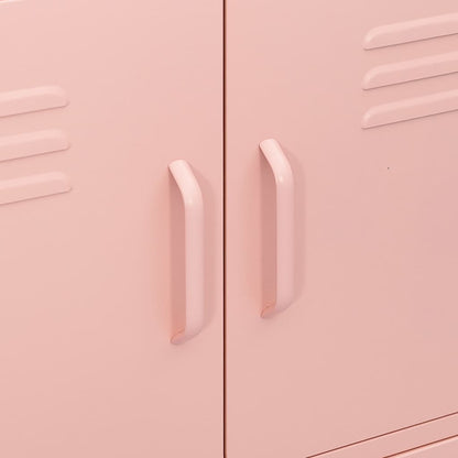 336139 vidaXL Storage Cabinet Pink 80x35x101,5 cm Steel