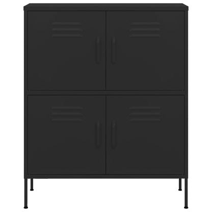 vidaXL Storage Cabinet Black 80x35x101.5 cm Steel