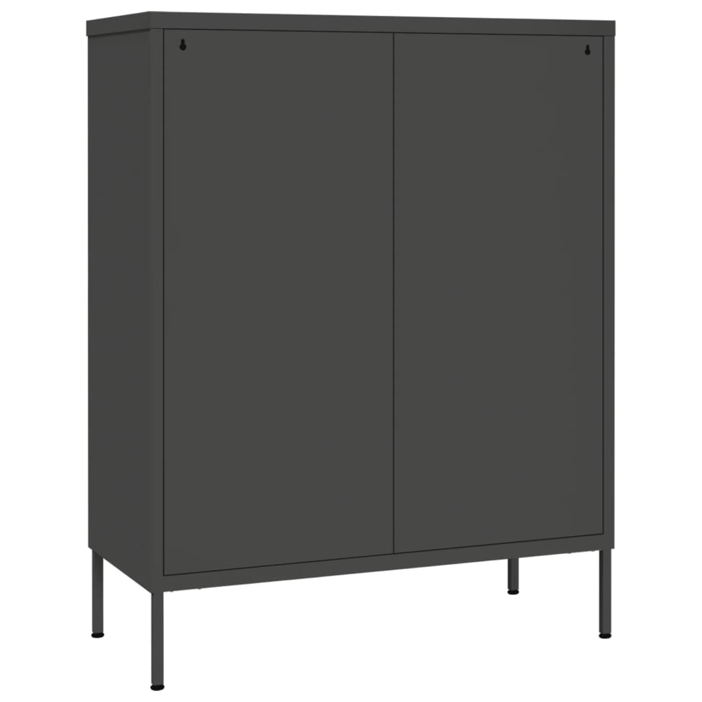 vidaXL Drawer Cabinet | Anthracite | Steel | Medium | Drawer Cabinet