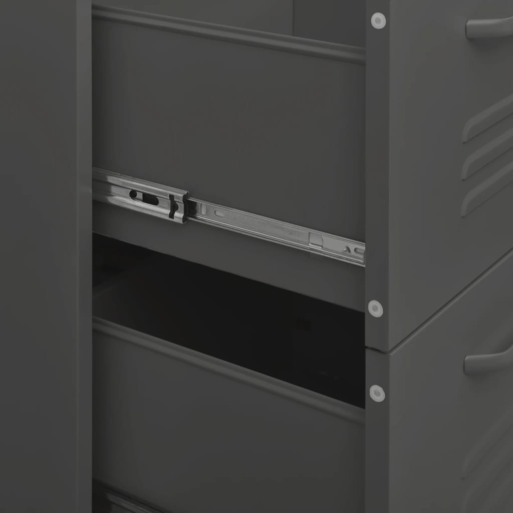 vidaXL Drawer Cabinet | Anthracite | Steel | Medium | Drawer Cabinet