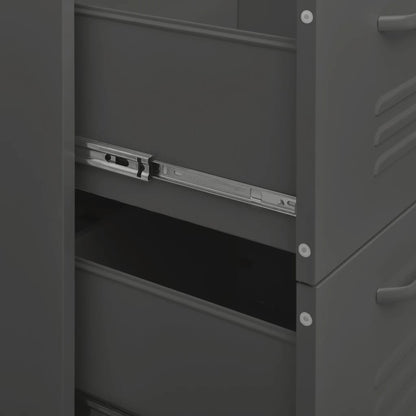 vidaXL Drawer Cabinet | Anthracite | Steel | Medium | Drawer Cabinet