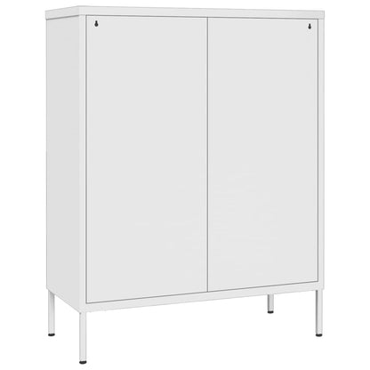 vidaXL Drawer Cabinet | White | Steel | Medium | Fully Extendable