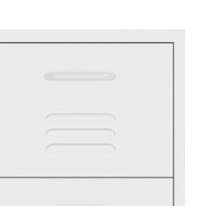 vidaXL Drawer Cabinet | White | Steel | Medium | Fully Extendable