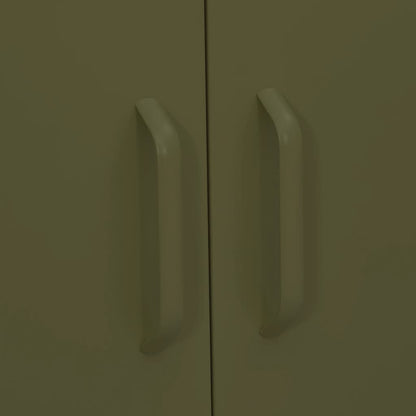 vidaXL Storage Cabinet | Olive Green | Steel | 80x35x101.5 cm