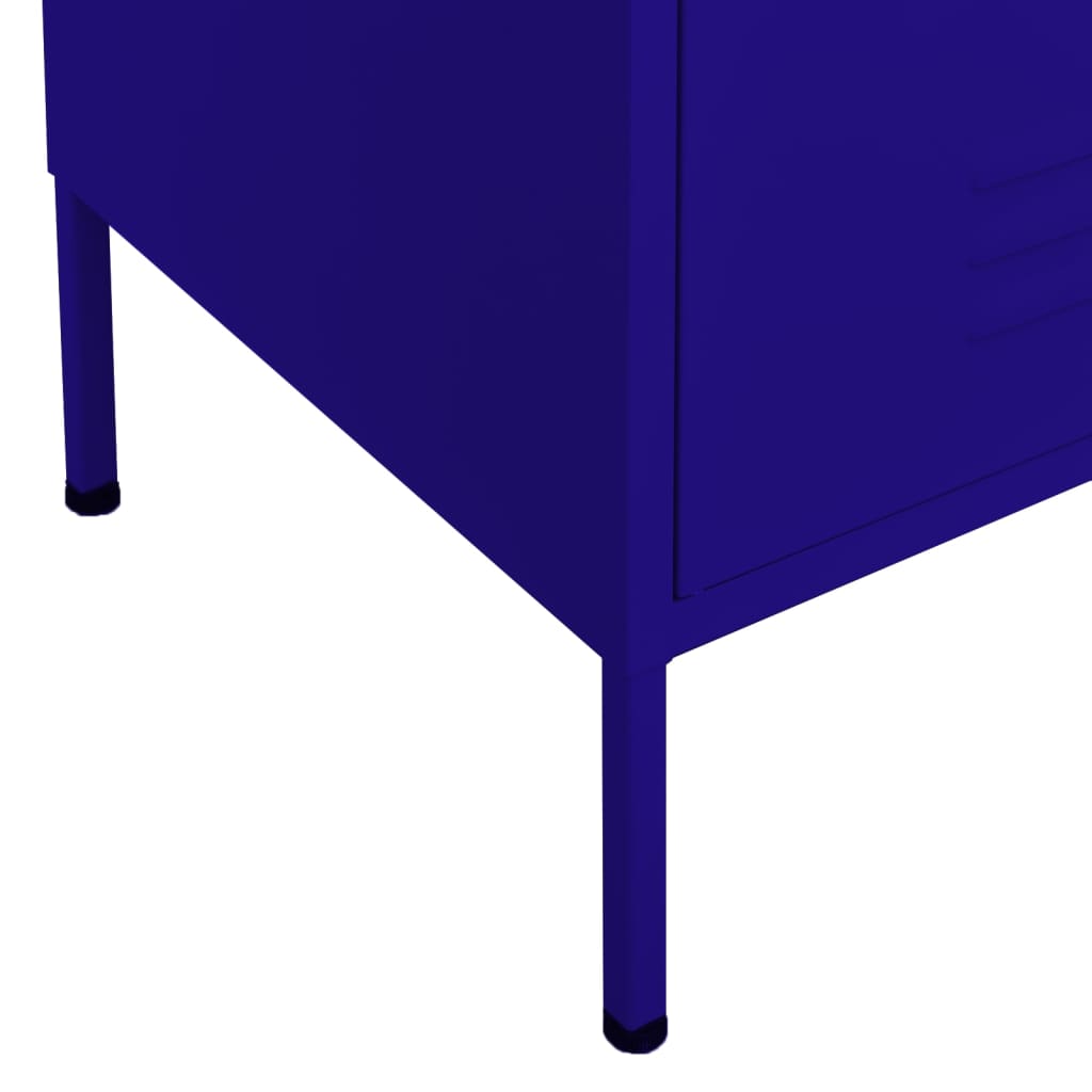 vidaXL Storage Cabinet Navy Blue 80x35x101.5 cm Steel