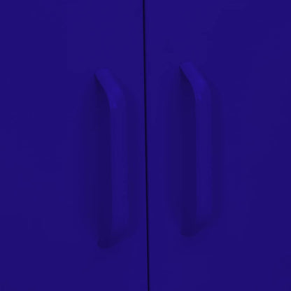 vidaXL Storage Cabinet Navy Blue 80x35x101.5 cm Steel