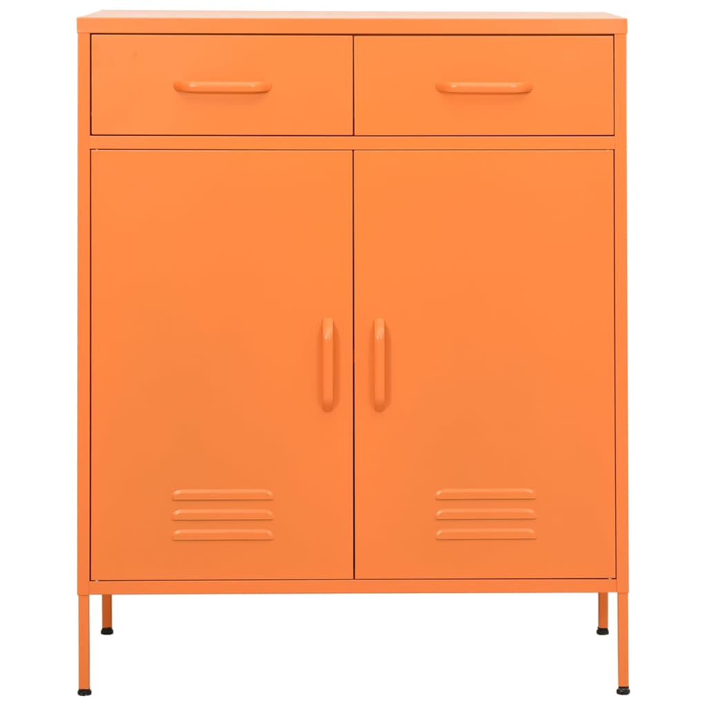 vidaXL Storage Cabinet Orange 80x35x101.5 cm Steel