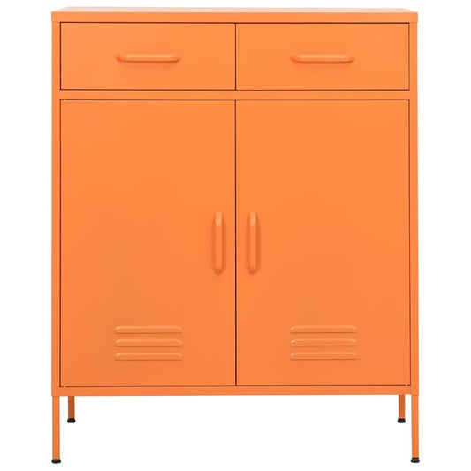 vidaXL Storage Cabinet Orange 80x35x101.5 cm Steel