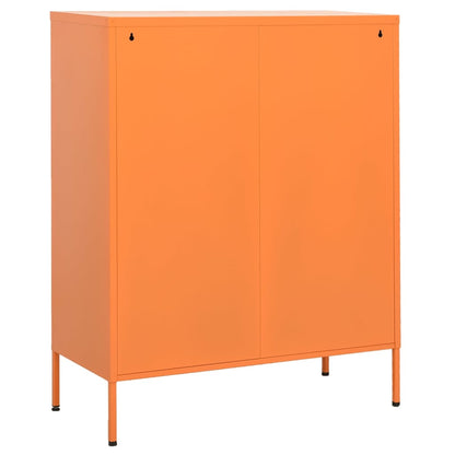 vidaXL Storage Cabinet Orange 80x35x101.5 cm Steel