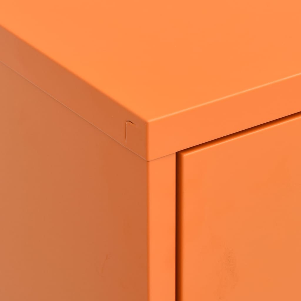 vidaXL Storage Cabinet Orange 80x35x101.5 cm Steel