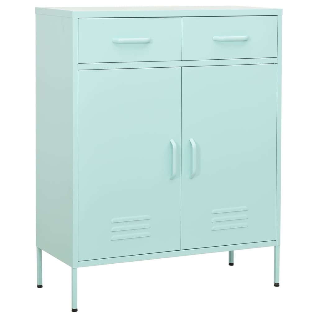 vidaXL Storage Cabinet | Mint | Steel | Mid-size | Levelers | Storage Cabinet