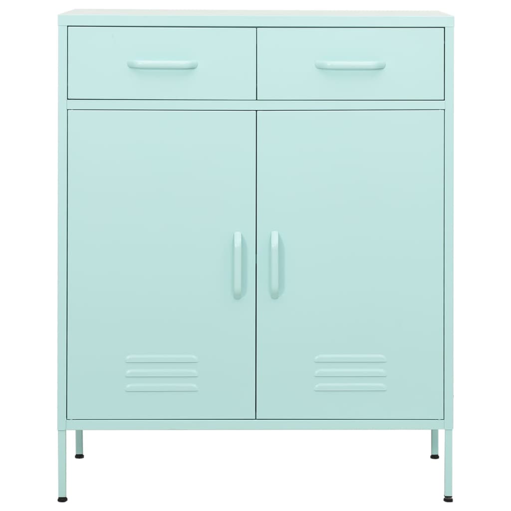 vidaXL Storage Cabinet | Mint | Steel | Mid-size | Levelers | Storage Cabinet