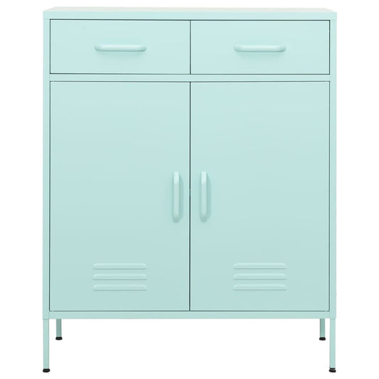 vidaXL Storage Cabinet | Mint | Steel | Mid-size | Levelers | Storage Cabinet