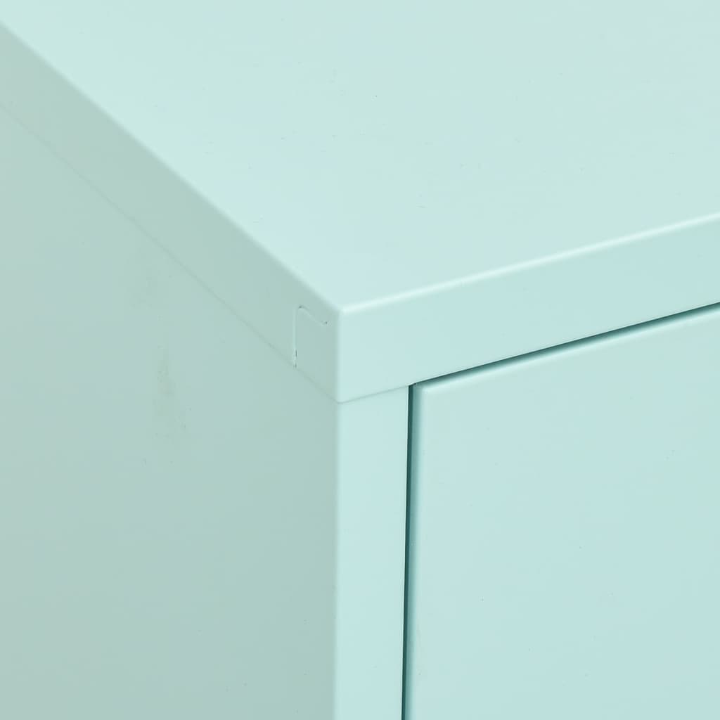 vidaXL Storage Cabinet | Mint | Steel | Mid-size | Levelers | Storage Cabinet