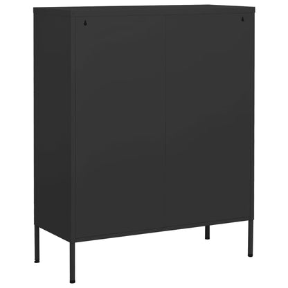 vidaXL Storage Cabinet | Anthracite | Steel | 80 x 35 x 101.5 cm | Levelers