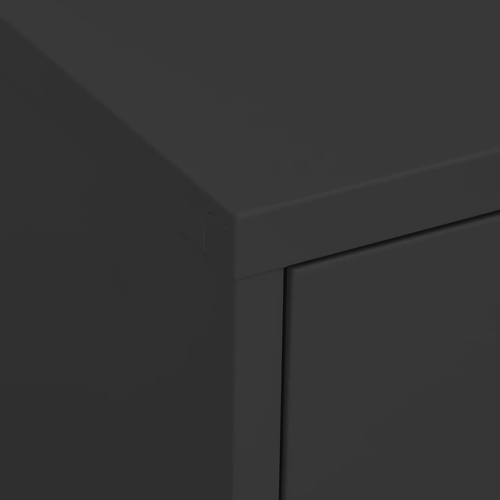 vidaXL Storage Cabinet | Anthracite | Steel | 80 x 35 x 101.5 cm | Levelers