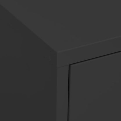 vidaXL Storage Cabinet | Anthracite | Steel | 80 x 35 x 101.5 cm | Levelers