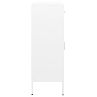 vidaXL Storage Cabinet White 80x35x101.5 cm Steel