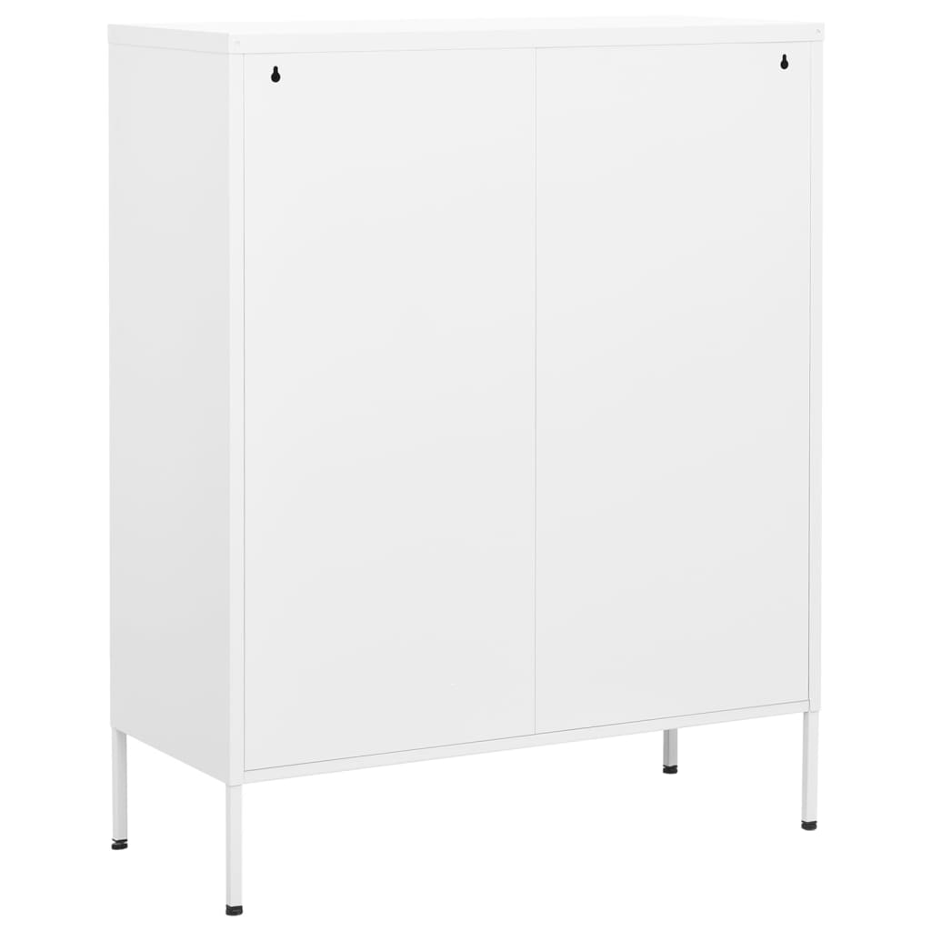 vidaXL Storage Cabinet White 80x35x101.5 cm Steel