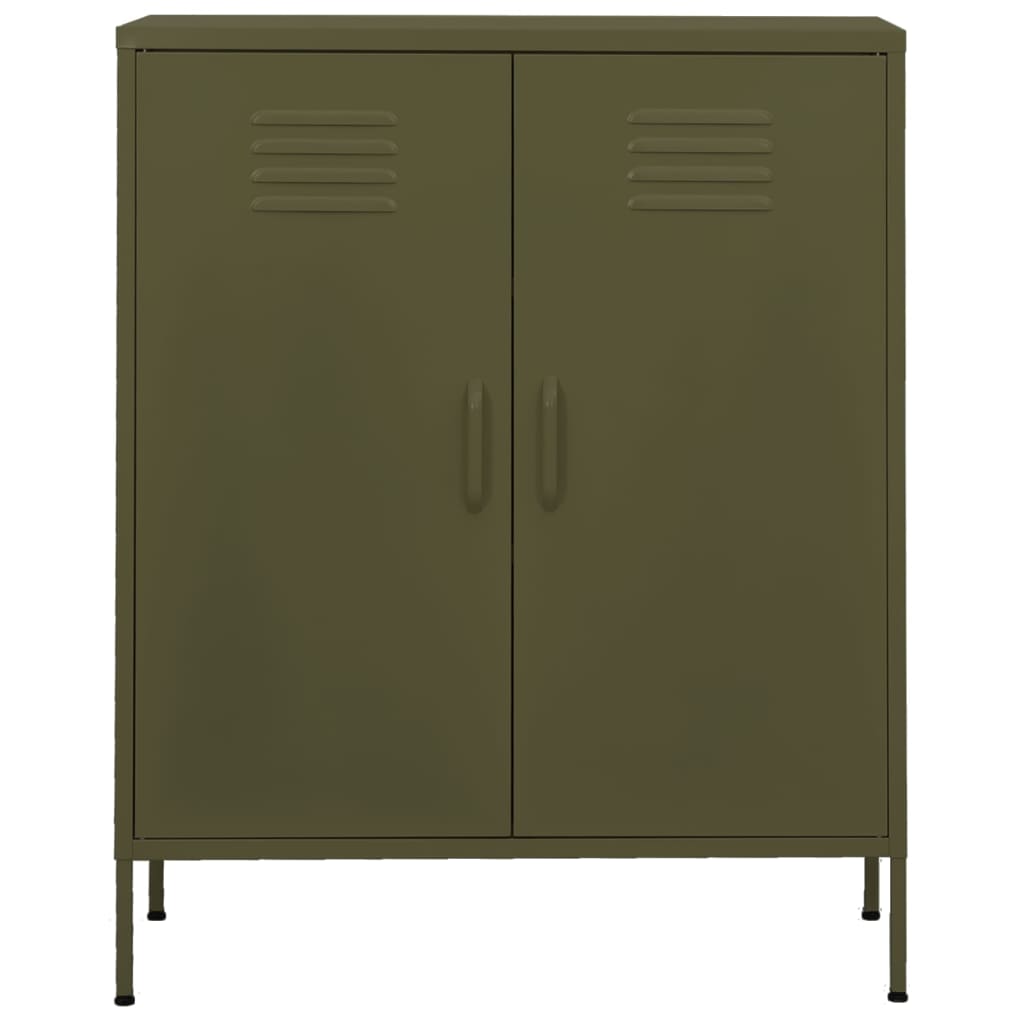 vidaXL Storage Cabinet | Olive Green | Steel | Medium