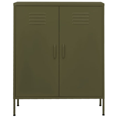 vidaXL Storage Cabinet | Olive Green | Steel | Medium