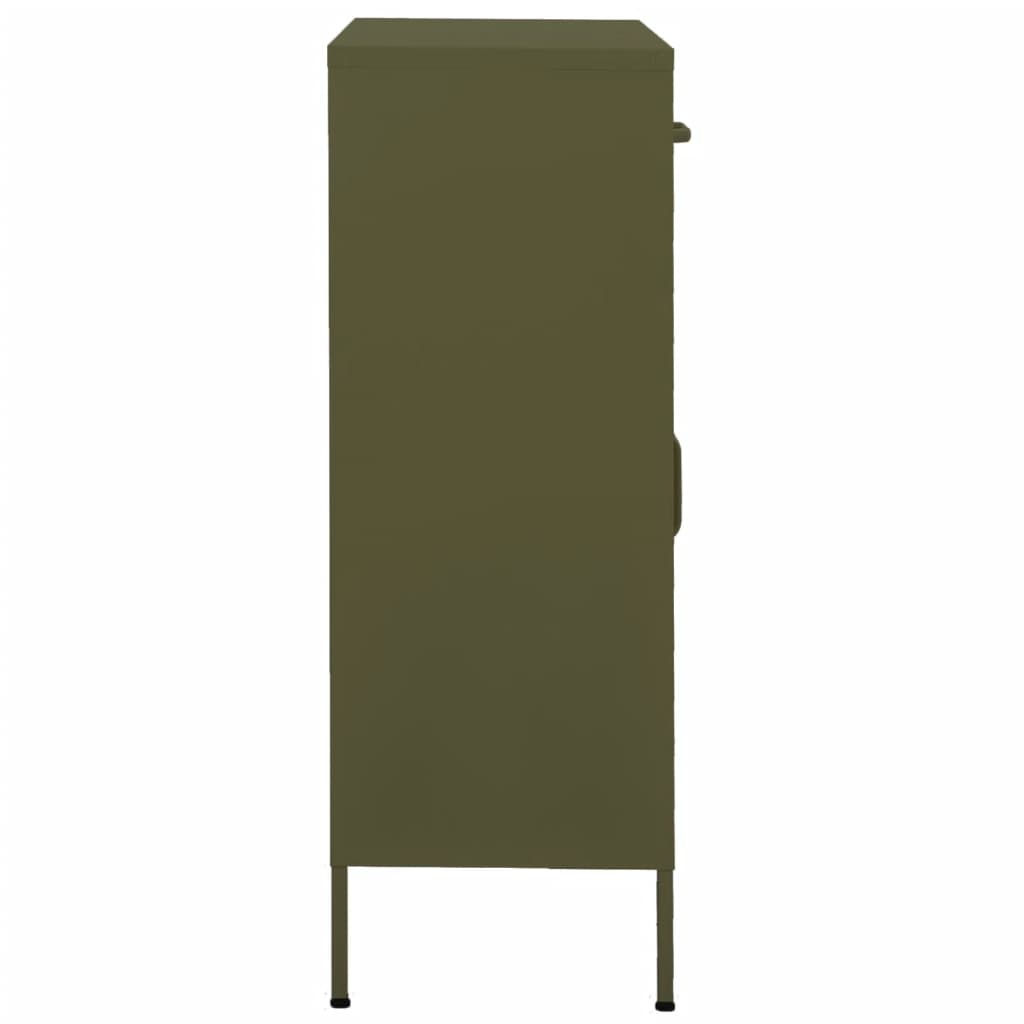 vidaXL Storage Cabinet | Olive Green | Steel | Medium