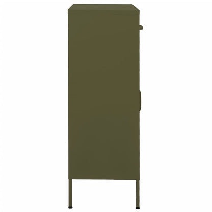 vidaXL Storage Cabinet | Olive Green | Steel | Medium