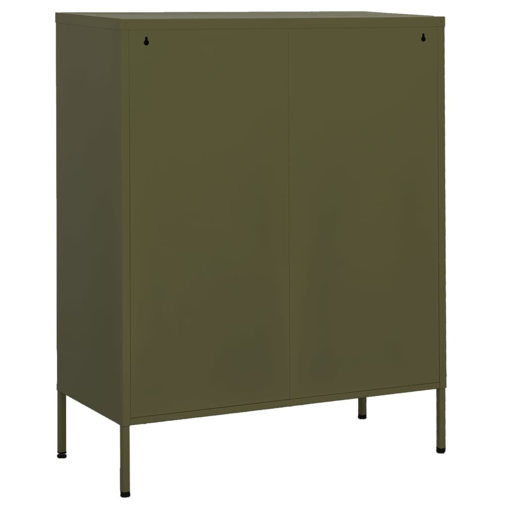 vidaXL Storage Cabinet | Olive Green | Steel | Medium