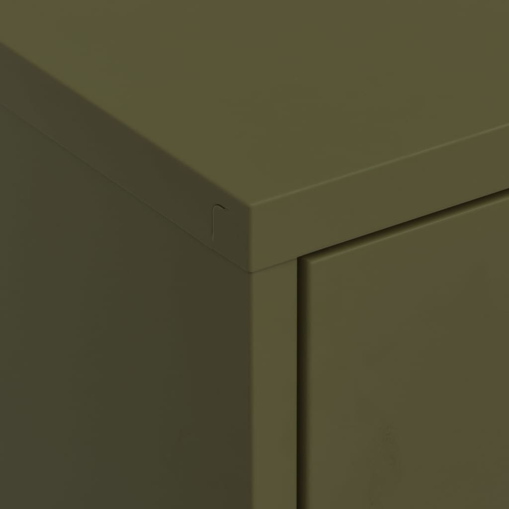 vidaXL Storage Cabinet | Olive Green | Steel | Medium