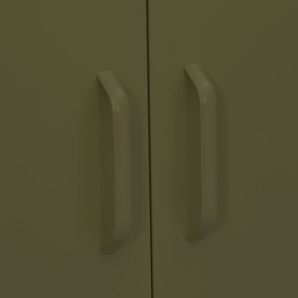 vidaXL Storage Cabinet | Olive Green | Steel | Medium