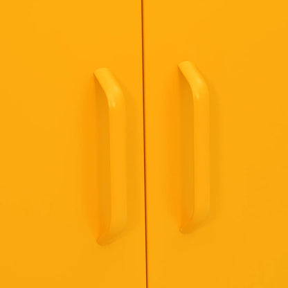 vidaXL Storage Cabinet | Mustard yellow | Steel | Medium | Levelers