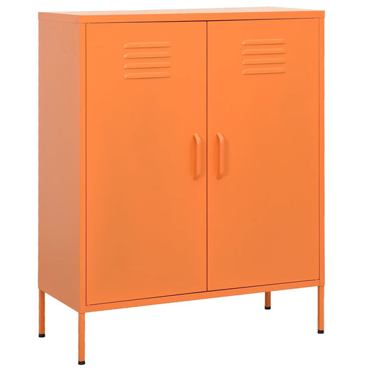 vidaXL Storage Cabinet | Orange | Steel | Medium | Storage Cabinet | Rectangular