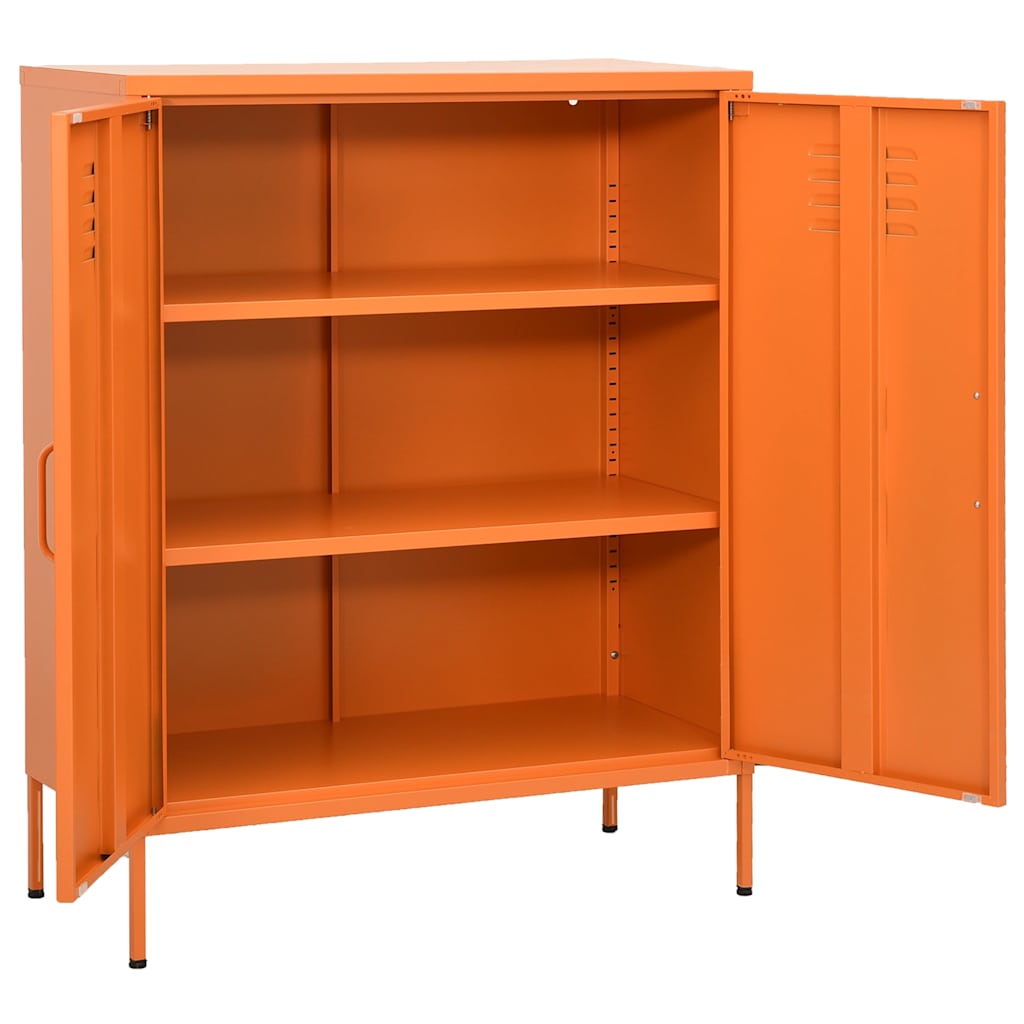 vidaXL Storage Cabinet | Orange | Steel | Medium | Storage Cabinet | Rectangular