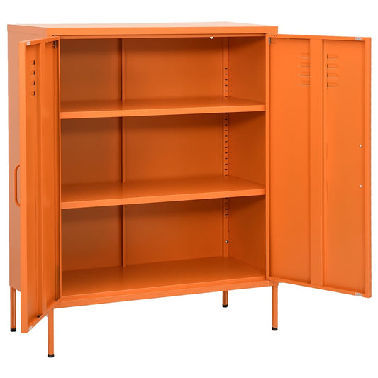 vidaXL Storage Cabinet | Orange | Steel | Medium | Storage Cabinet | Rectangular