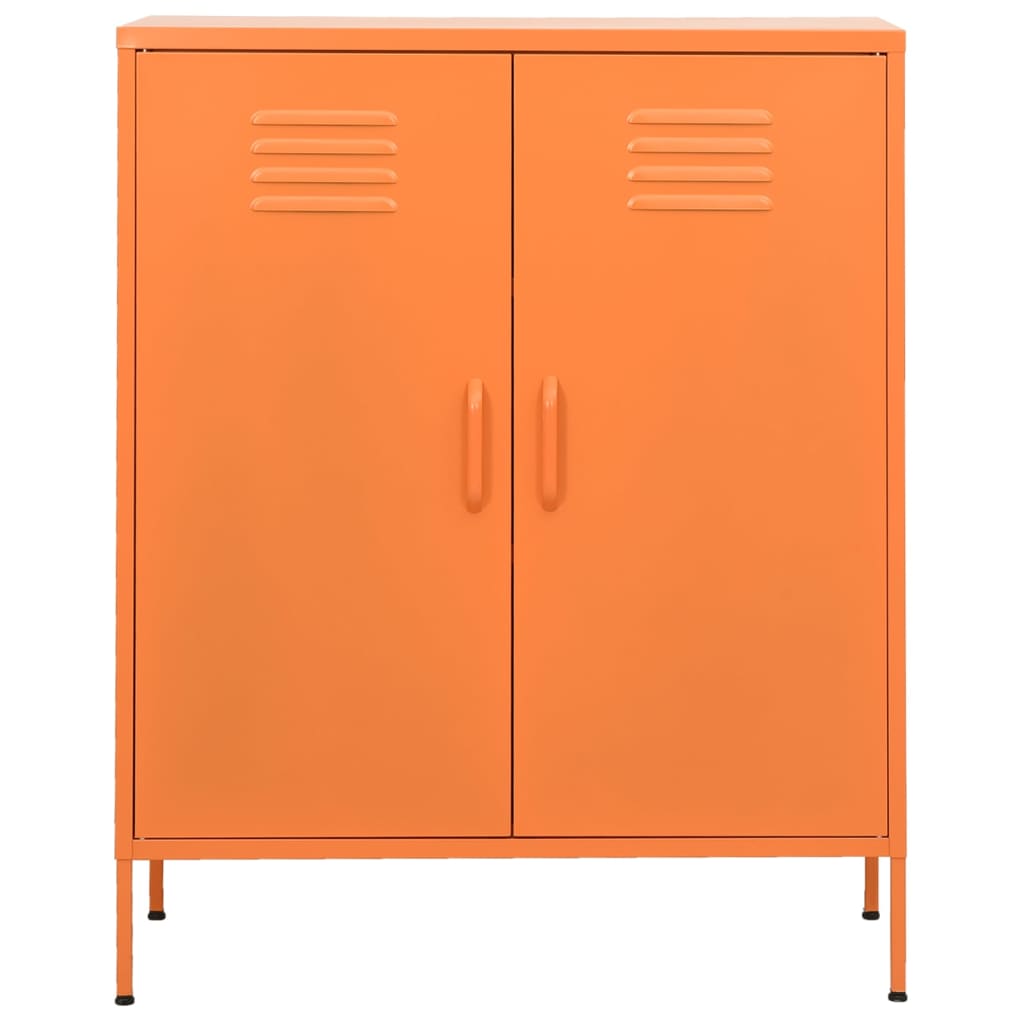 vidaXL Storage Cabinet | Orange | Steel | Medium | Storage Cabinet | Rectangular