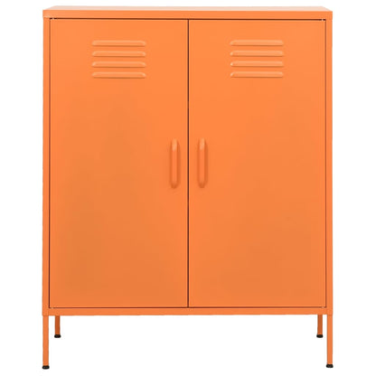 vidaXL Storage Cabinet | Orange | Steel | Medium | Storage Cabinet | Rectangular