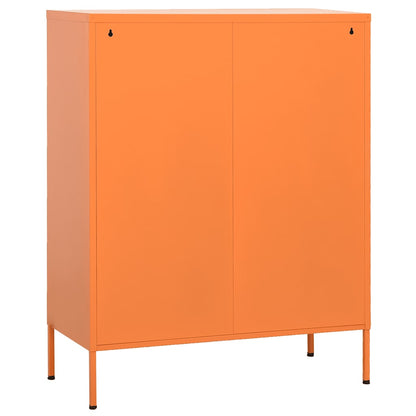 vidaXL Storage Cabinet | Orange | Steel | Medium | Storage Cabinet | Rectangular