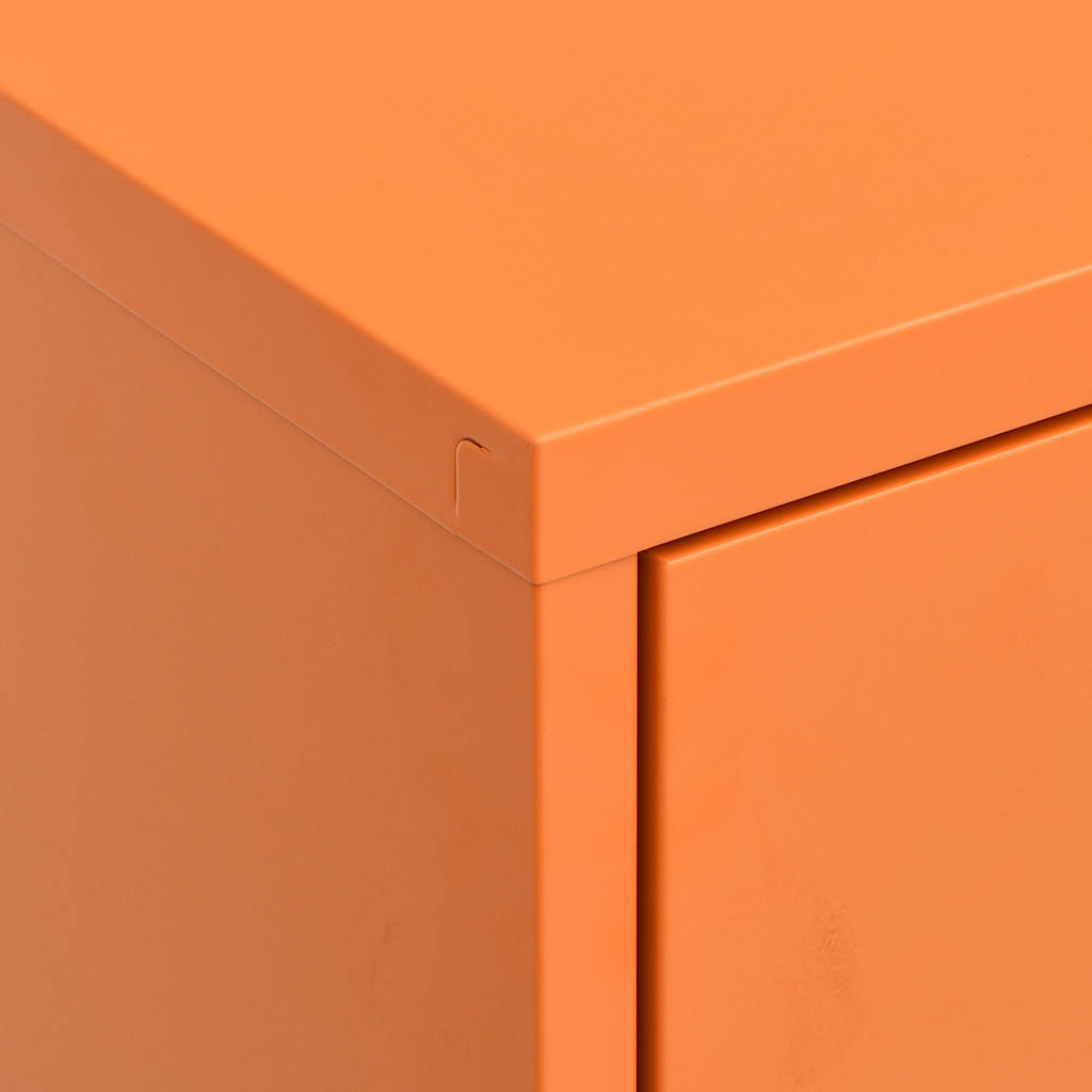 vidaXL Storage Cabinet | Orange | Steel | Medium | Storage Cabinet | Rectangular