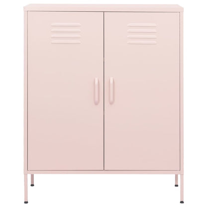 vidaXL Storage Cabinet | Pink | Steel | 80 x 35 x 101.5 cm | Storage Cabinet