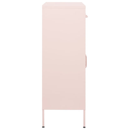 vidaXL Storage Cabinet | Pink | Steel | 80 x 35 x 101.5 cm | Storage Cabinet