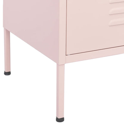 vidaXL Storage Cabinet | Pink | Steel | 80 x 35 x 101.5 cm | Storage Cabinet