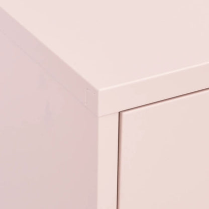 vidaXL Storage Cabinet | Pink | Steel | 80 x 35 x 101.5 cm | Storage Cabinet