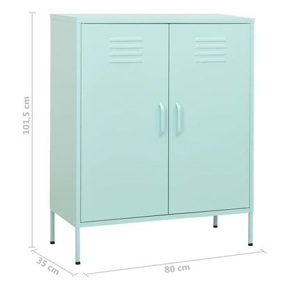 vidaXL Storage Cabinet | Mint | Steel | Medium | Storage Cabinet | Rectangular