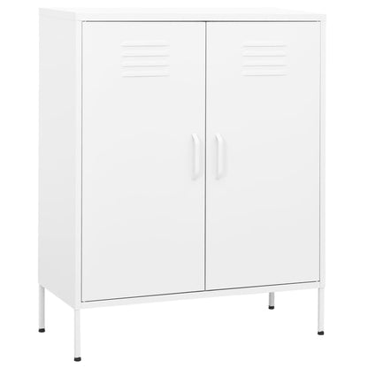 vidaXL Storage Cabinet White 80x35x101.5 cm Steel